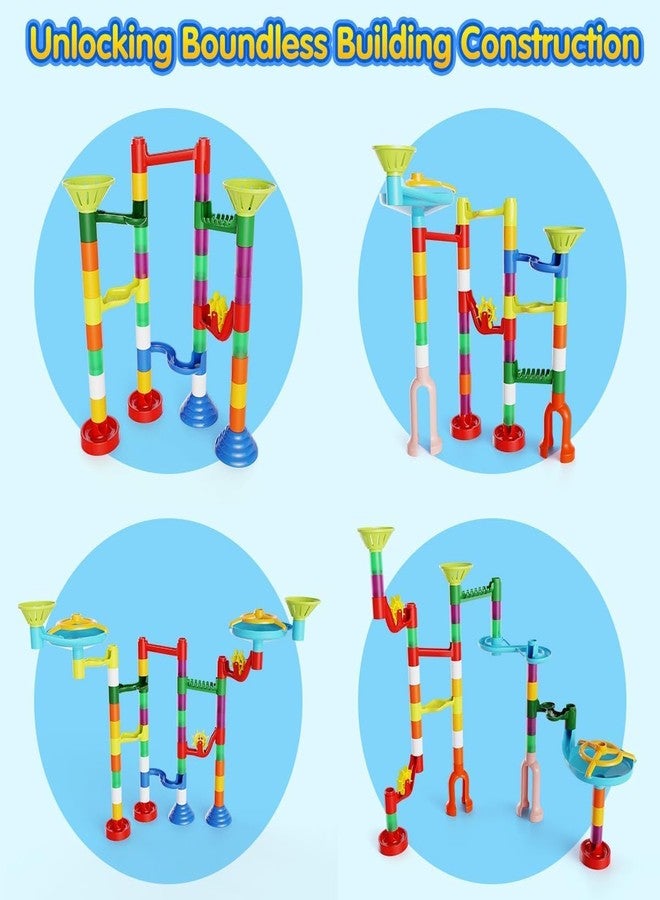 ifollower Marble Run, 110pcs Marble Maze Game Construction Building Toys for Kids, Marble Track Race Set STEM Learning Toys Gift for Boys Girls 3 4 5 6 7 8 9 10+, 8105 - Image 5